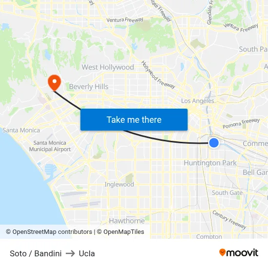 Soto / Bandini to Ucla map