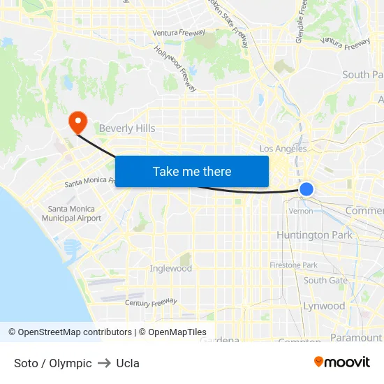 Soto / Olympic to Ucla map