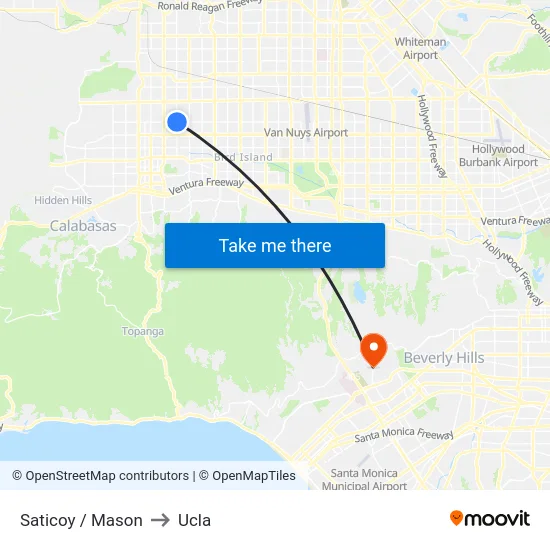 Saticoy / Mason to Ucla map