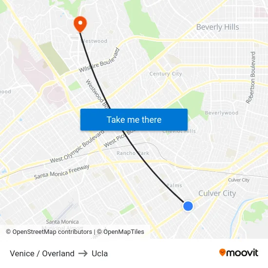 Venice / Overland to Ucla map
