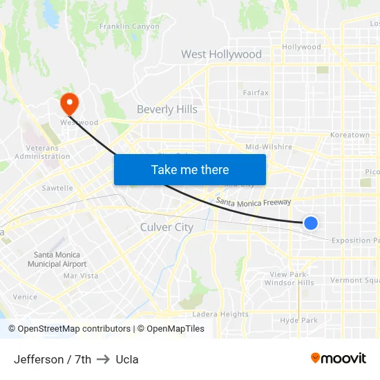 Jefferson / 7th to Ucla map