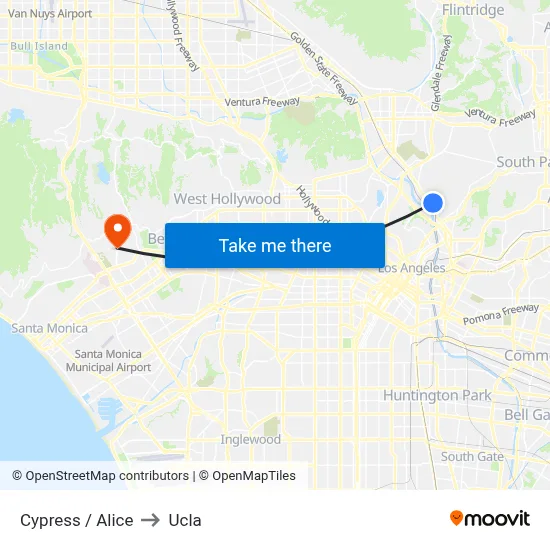 Cypress / Alice to Ucla map