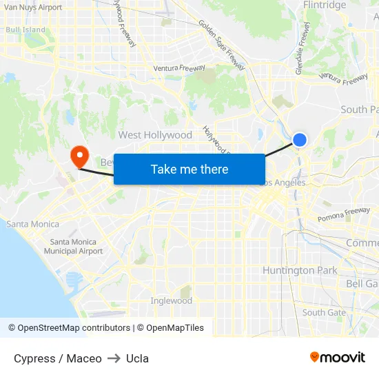 Cypress / Maceo to Ucla map