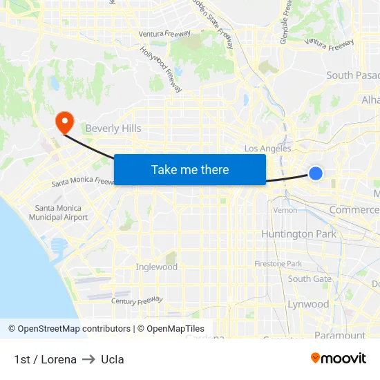 1st / Lorena to Ucla map