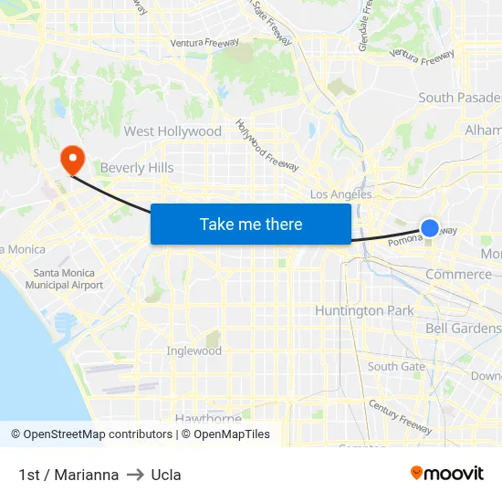 1st / Marianna to Ucla map