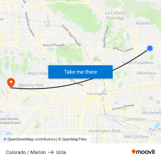 Colorado / Marion to Ucla map