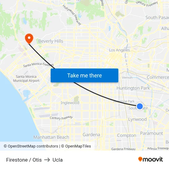 Firestone / Otis to Ucla map