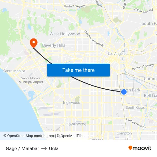 Gage / Malabar to Ucla map
