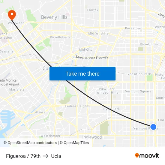 Figueroa / 79th to Ucla map