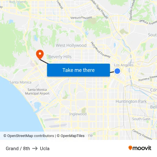 Grand / 8th to Ucla map