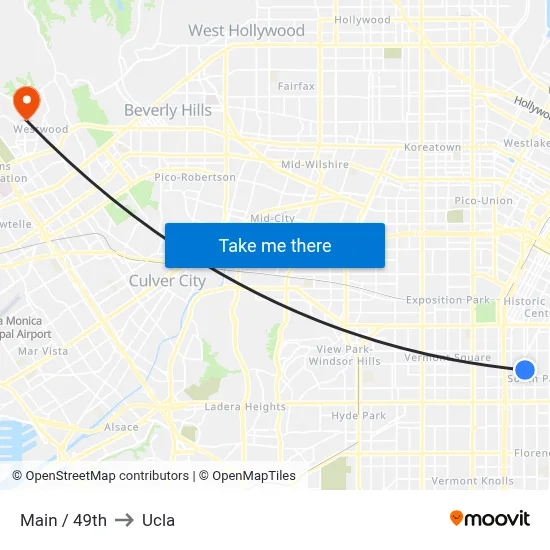 Main / 49th to Ucla map