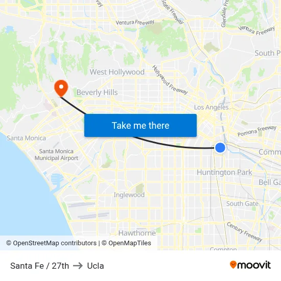 Santa Fe / 27th to Ucla map