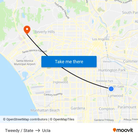 Tweedy / State to Ucla map