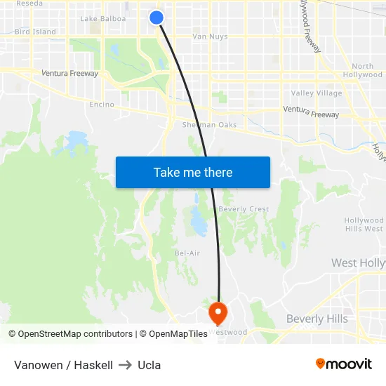 Vanowen / Haskell to Ucla map