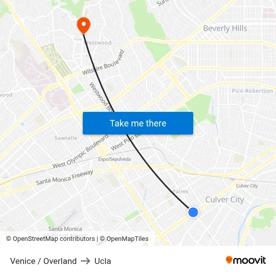 Venice / Overland to Ucla map