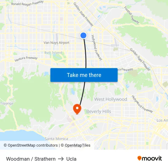 Woodman / Strathern to Ucla map