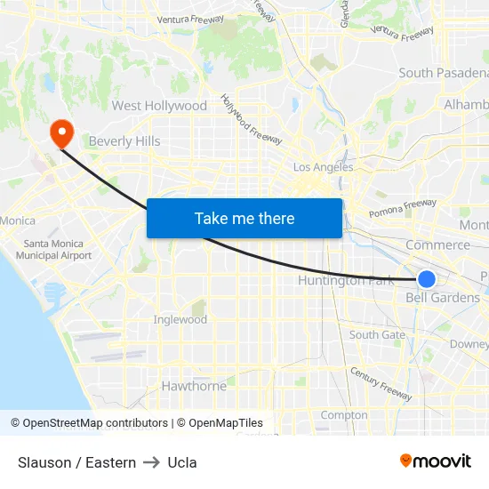 Slauson / Eastern to Ucla map