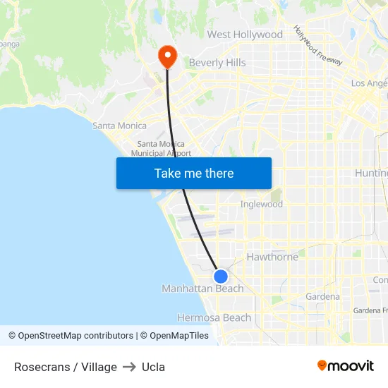 Rosecrans / Village to Ucla map