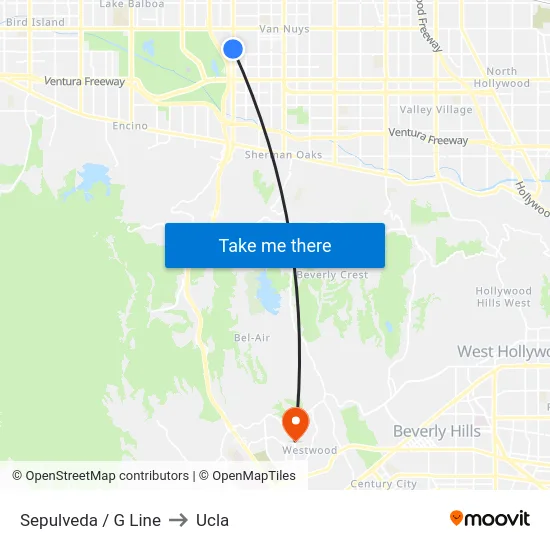 Sepulveda / G Line to Ucla map