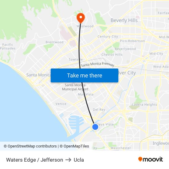 Waters Edge / Jefferson to Ucla map