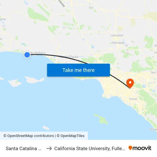 Santa Catalina Hall to California State University, Fullerton map