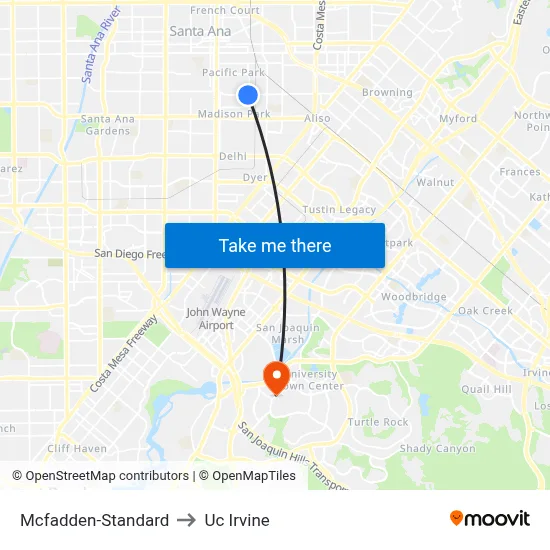 Mcfadden-Standard to Uc Irvine map