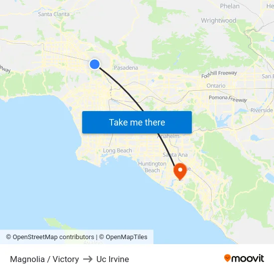 Magnolia / Victory to Uc Irvine map