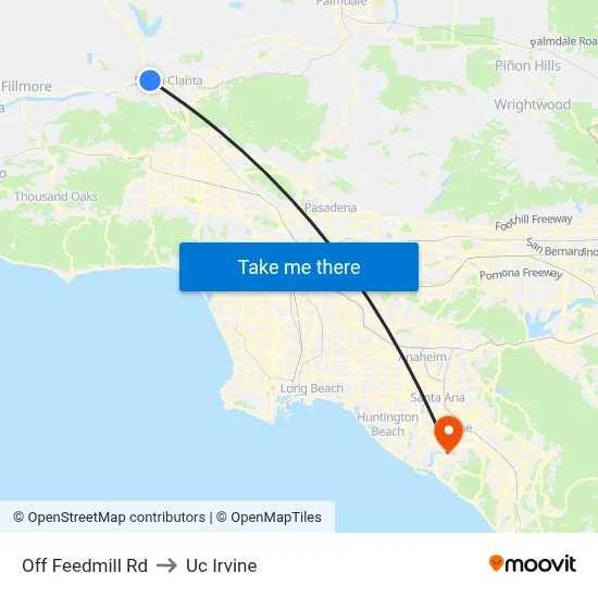 Off Feedmill Rd to Uc Irvine map