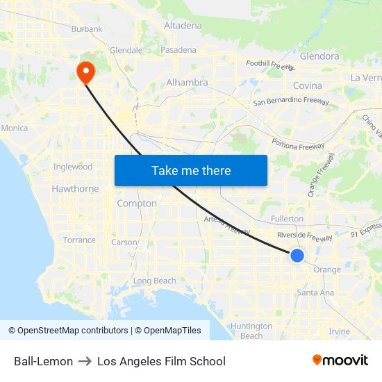 Ball-Lemon to Los Angeles Film School map