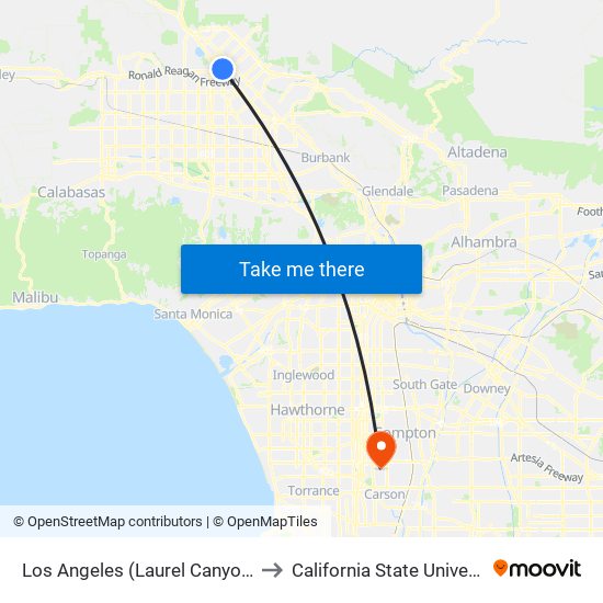 US to California State University, Dominguez Hills map