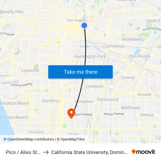 Pico / Aliso Station to California State University, Dominguez Hills map