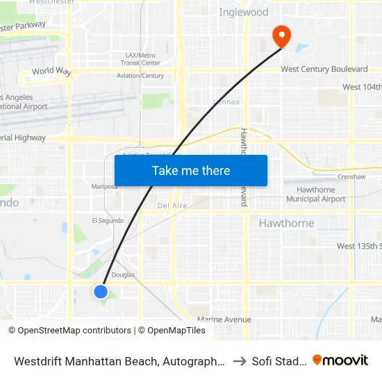 Westdrift Manhattan Beach, Autograph Collection to Sofi Stadium map