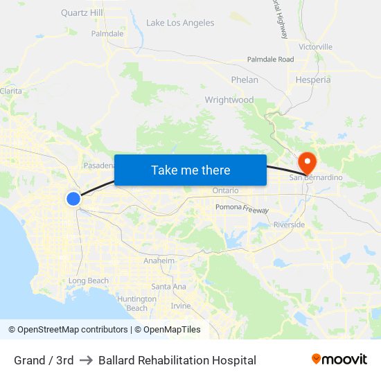 Grand / 3rd to Ballard Rehabilitation Hospital map