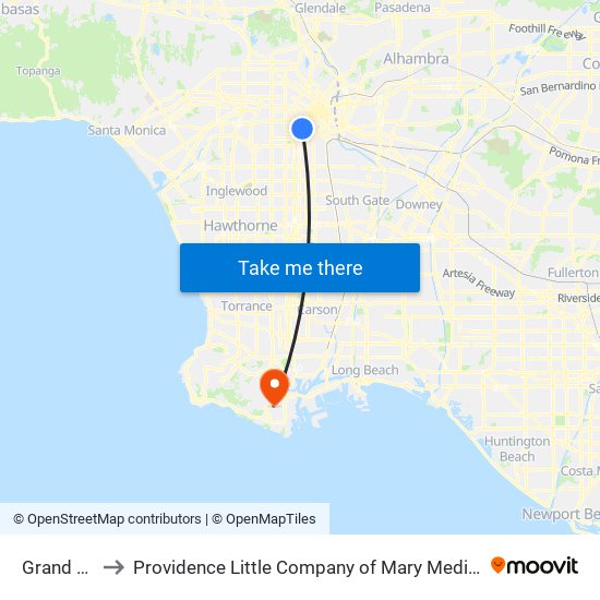 Grand / 23rd to Providence Little Company of Mary Medical Center San Pedro map