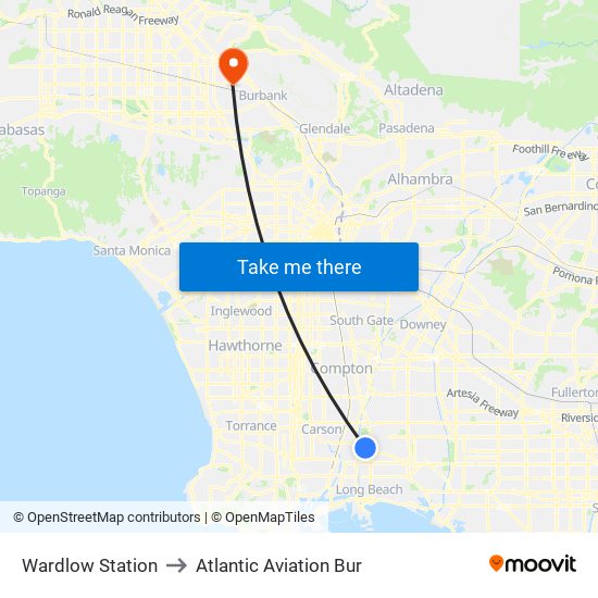 Wardlow Station to Atlantic Aviation Bur map