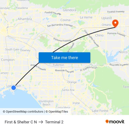 First & Shelter C N to Terminal 2 map