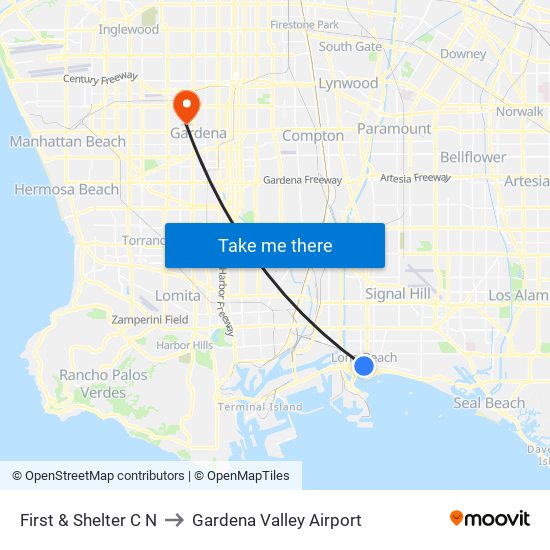 First & Shelter C N to Gardena Valley Airport map