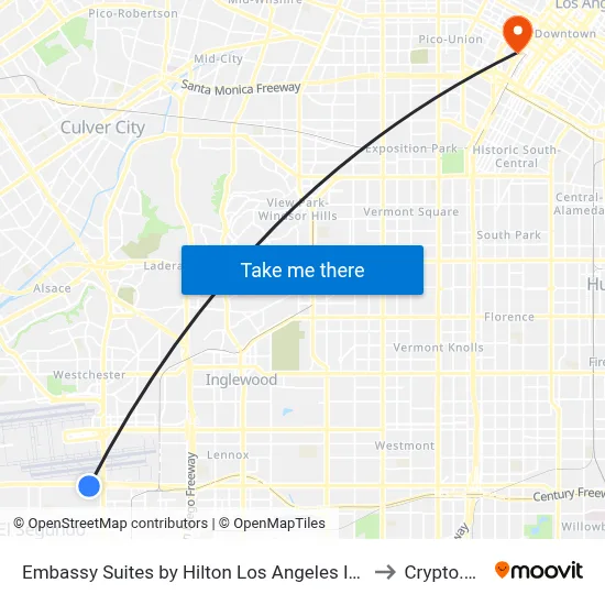 Embassy Suites by Hilton Los Angeles International Airport South El Segundo to Crypto.Com Arena map