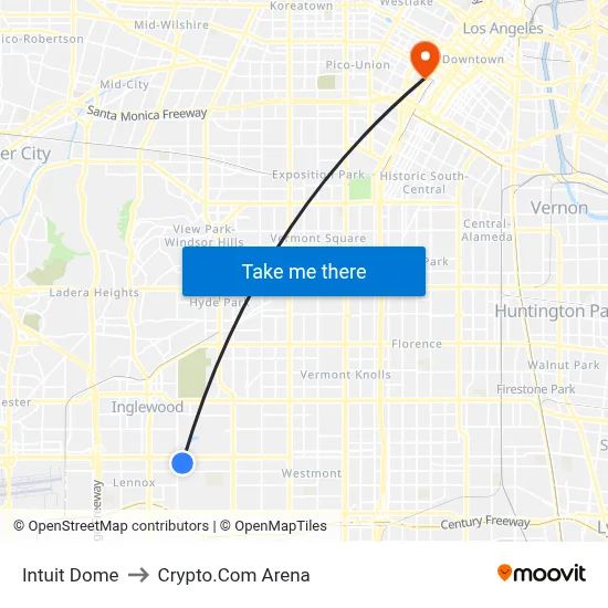 Intuit Dome to Crypto.Com Arena map