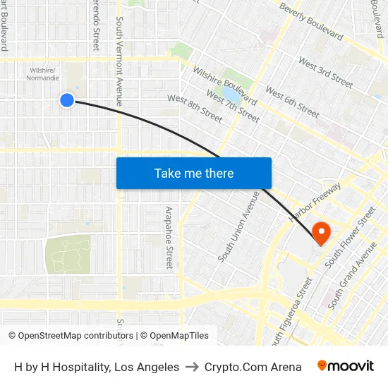 H by H Hospitality, Los Angeles to Crypto.Com Arena map