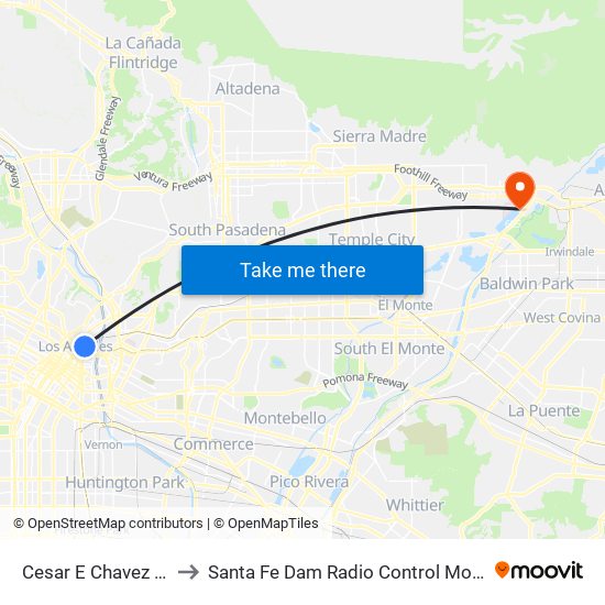 Cesar E Chavez / Alameda to Santa Fe Dam Radio Control Modelers Flting Field map