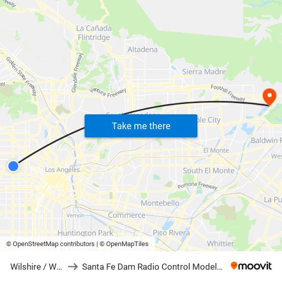 Wilshire / Western to Santa Fe Dam Radio Control Modelers Flting Field map