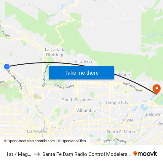 1st / Magnolia to Santa Fe Dam Radio Control Modelers Flting Field map