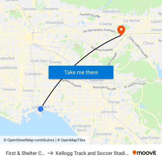 First & Shelter C N to Kellogg Track and Soccer Stadium map