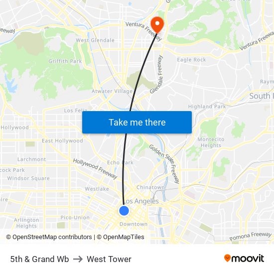 5th & Grand  Wb to West Tower map