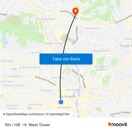 5th / Hill to West Tower map