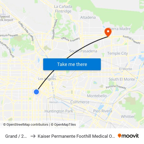 Grand / 23rd to Kaiser Permanente Foothill Medical Offices map