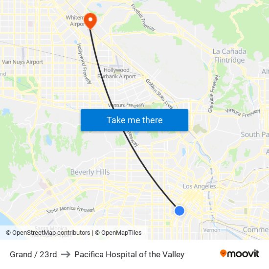 Grand / 23rd to Pacifica Hospital of the Valley map