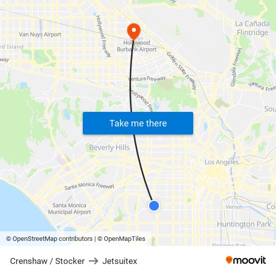 Crenshaw / Stocker to Jetsuitex map