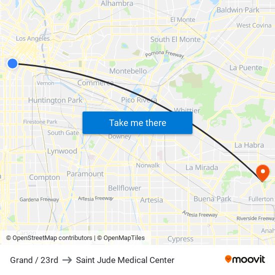 Grand / 23rd to Saint Jude Medical Center map